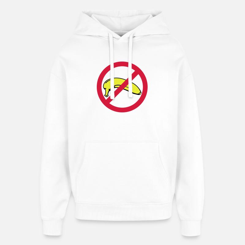 Banane verboten - Oversized Unisex Hoodie von Stanley/Stella - Weiß