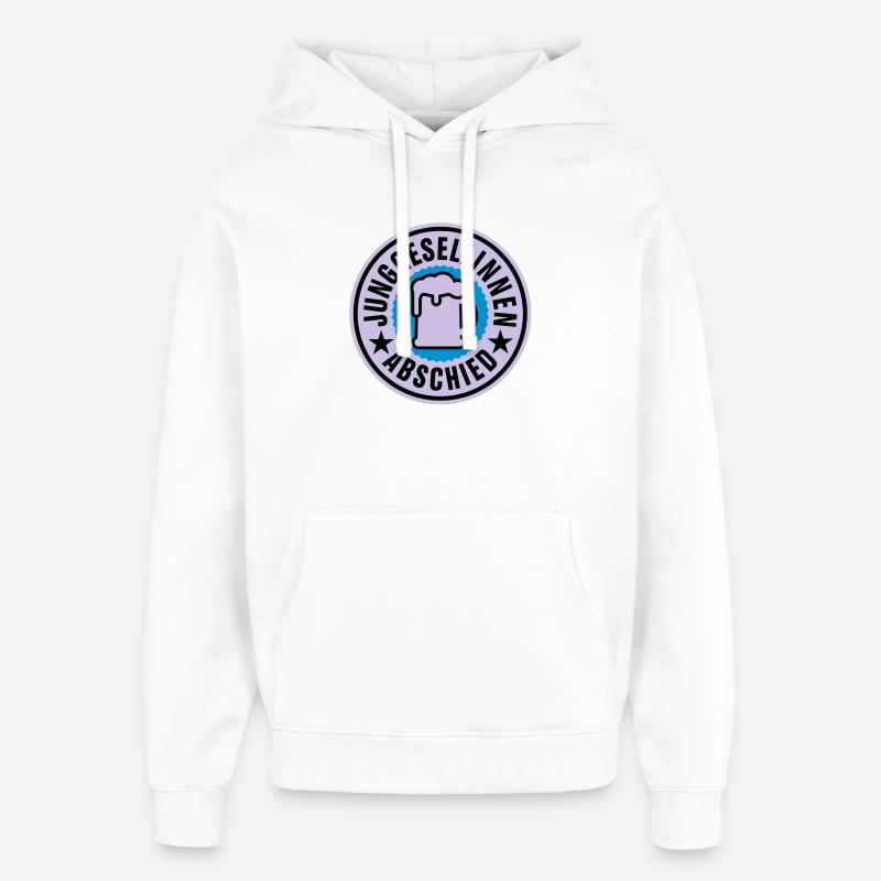 Junggesellinnen Abschied | Hochzeit | Beer | Bier - Sweat à capuche unisexe Stanley/Stella Oversized - blanc