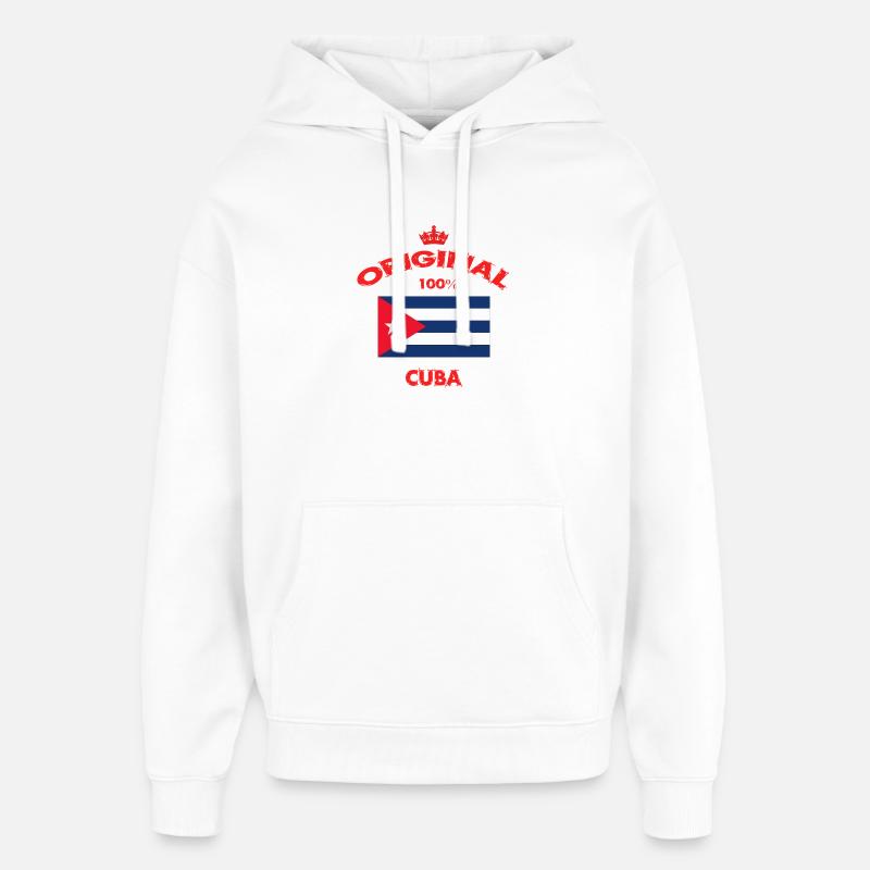 Cuba Original / Cadeau - Sweat à capuche unisexe Stanley/Stella Oversized - blanc