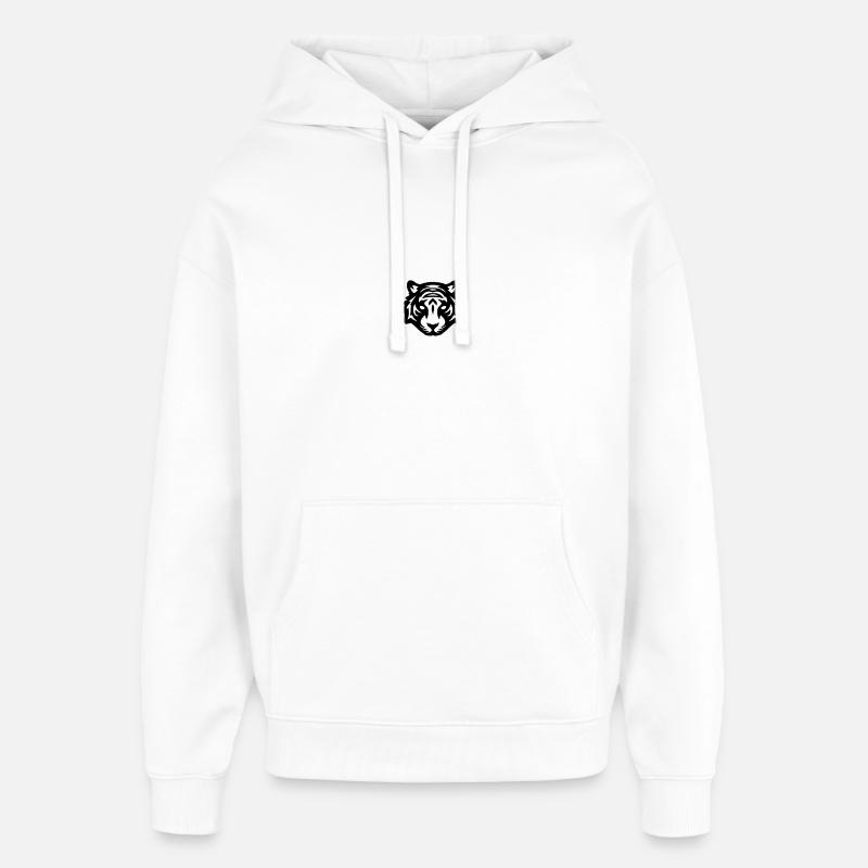 tigre - Sweat à capuche unisexe Stanley/Stella Oversized - blanc