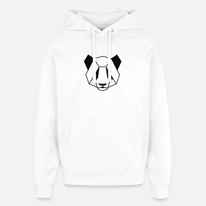 Panda - Sweat à capuche unisexe Stanley/Stella Oversized - blanc