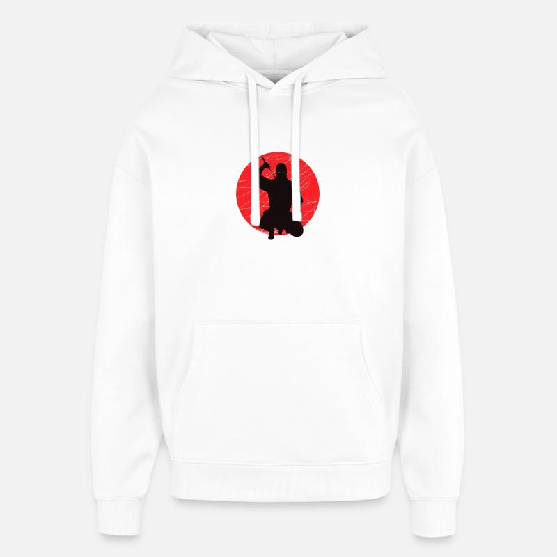 ninja - Sweat à capuche unisexe Stanley/Stella Oversized - blanc