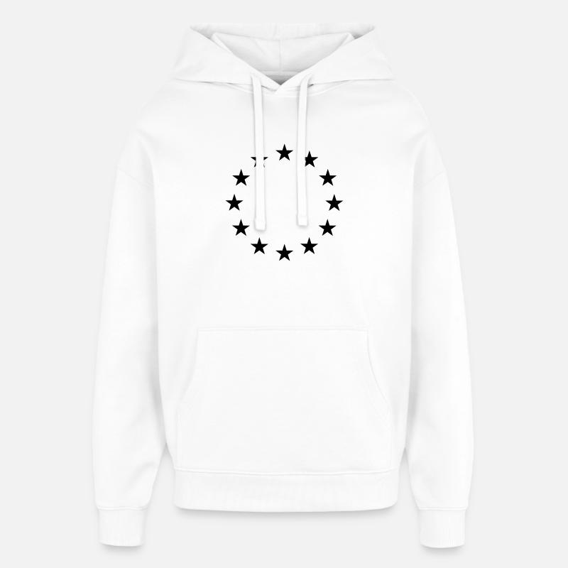 Étoiles - Sweat à capuche unisexe Stanley/Stella Oversized - blanc