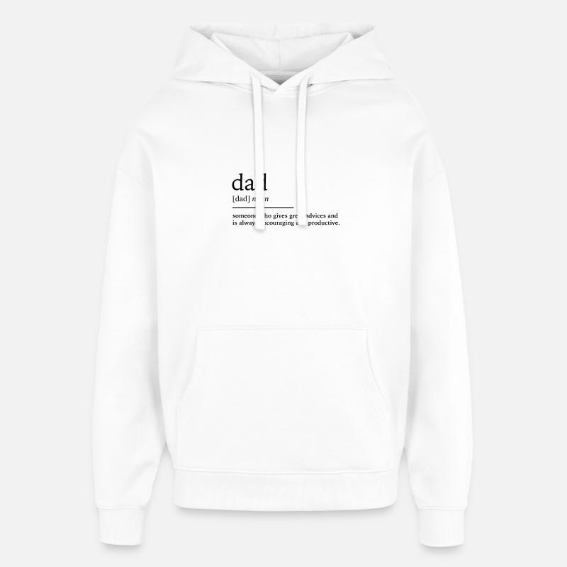 père - Sweat à capuche unisexe Stanley/Stella Oversized - blanc