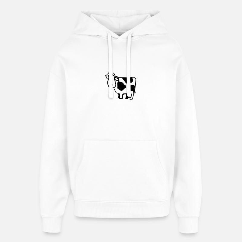 vache - Sweat à capuche unisexe Stanley/Stella Oversized - blanc