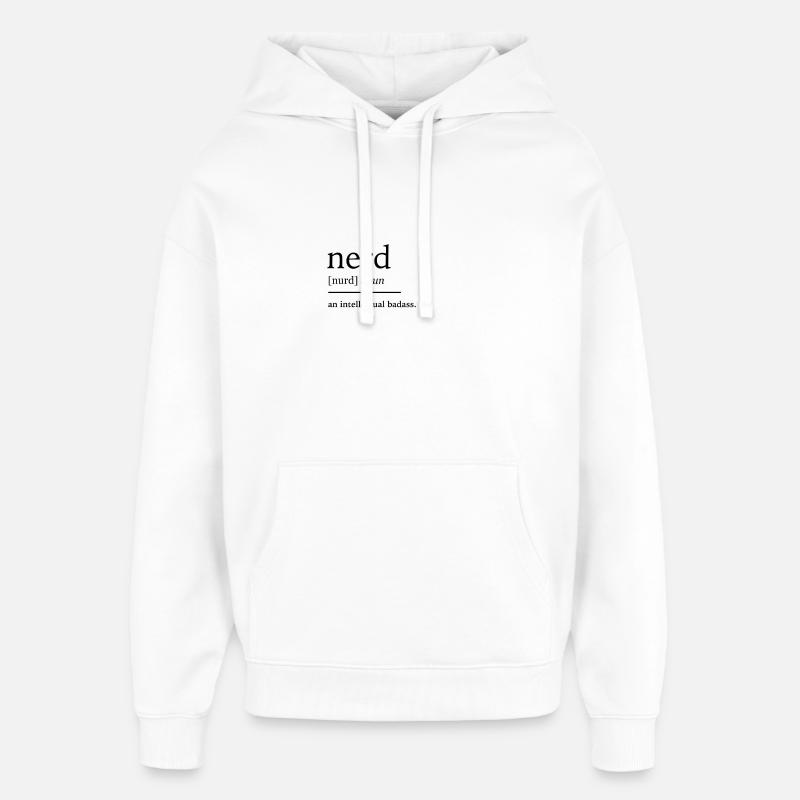 Nerd nerd - Sweat à capuche unisexe Stanley/Stella Oversized - blanc