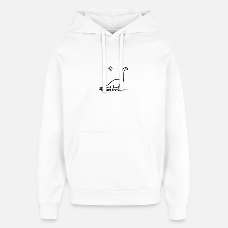 Dinosaurier - Oversized Unisex Hoodie von Stanley/Stella - Weiß