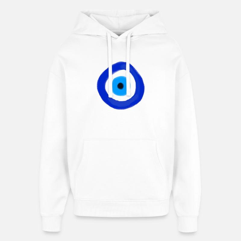 Blue Orbit Eye Abstract - Oversized Unisex Hoodie von Stanley/Stella - Weiß