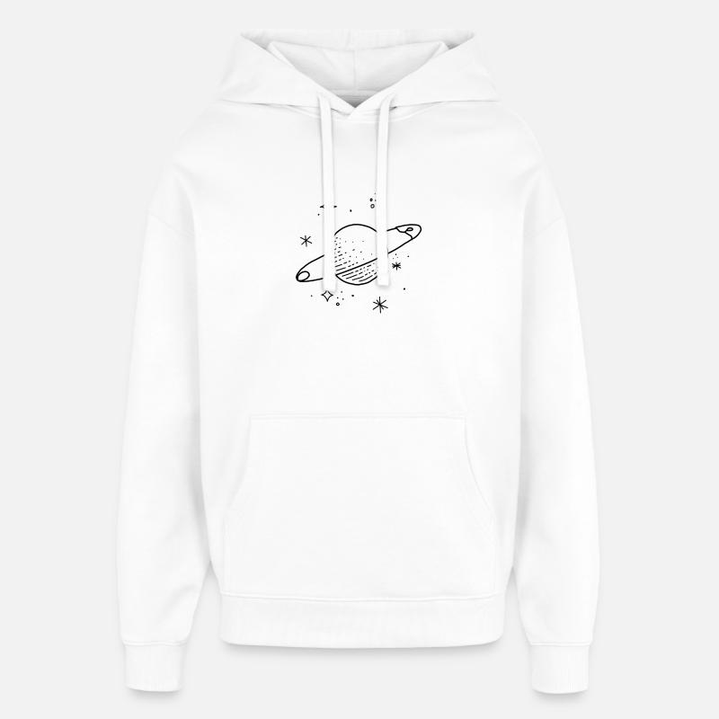 Planètes de l’espace - Sweat à capuche unisexe Stanley/Stella Oversized - blanc