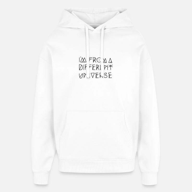 étranger - Sweat à capuche unisexe Stanley/Stella Oversized - blanc