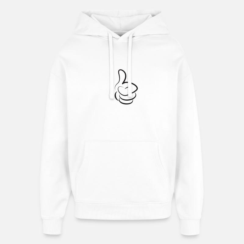 Thumbs up! - Sweat à capuche unisexe Stanley/Stella Oversized - blanc