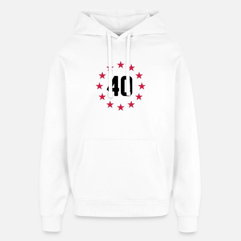40 ans - Sweat à capuche unisexe Stanley/Stella Oversized - blanc