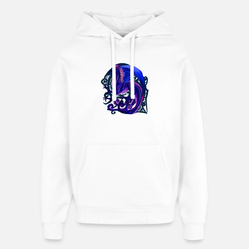 blauer Drache - Oversized Unisex Hoodie von Stanley/Stella - Weiß