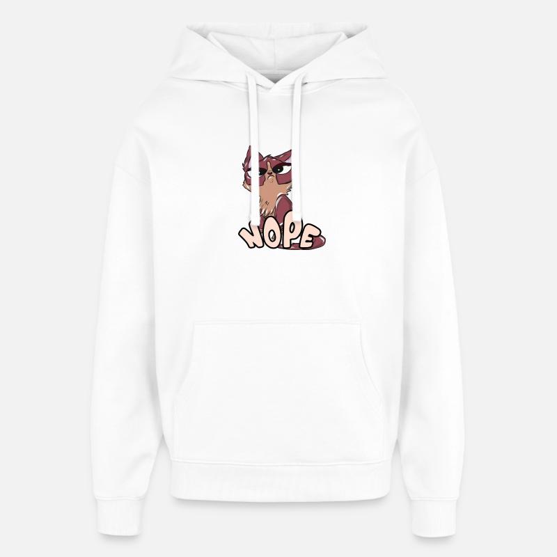 chat - Sweat à capuche unisexe Stanley/Stella Oversized - blanc