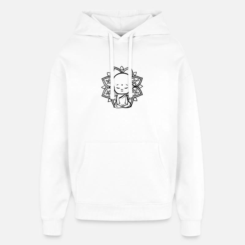 Bouddha - Sweat à capuche unisexe Stanley/Stella Oversized - blanc