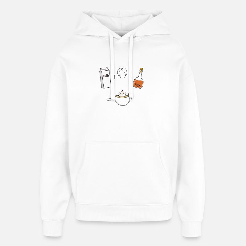 lait de poule - Sweat à capuche unisexe Stanley/Stella Oversized - blanc