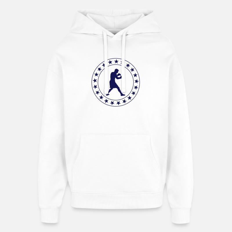 Boxing / Boxen / Boxe - Sweat à capuche unisexe Stanley/Stella Oversized - blanc