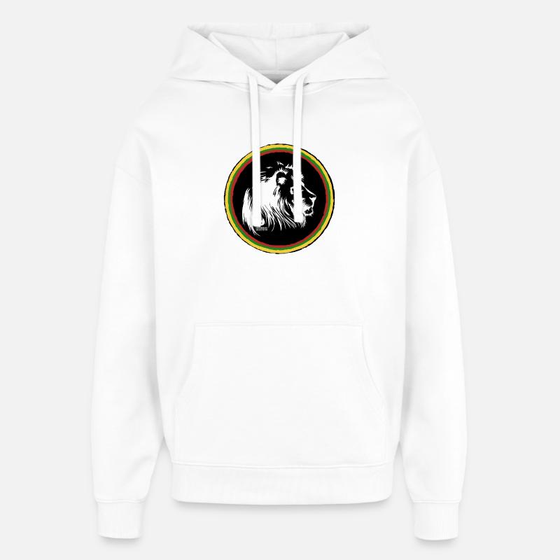 Anneau de roue chromatique Rasta - Sweat à capuche unisexe Stanley/Stella Oversized - blanc