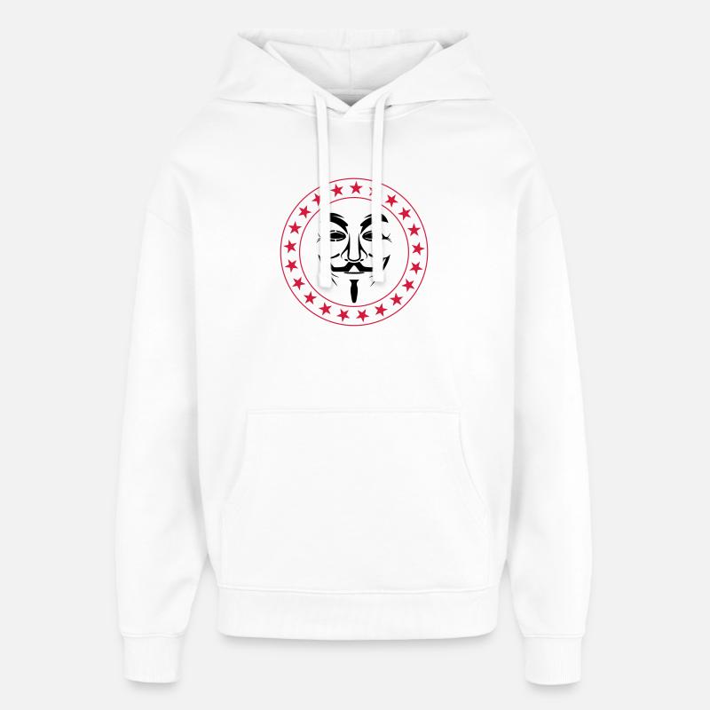 Anonymous - Oversized Unisex Hoodie by Stanley/Stella - white