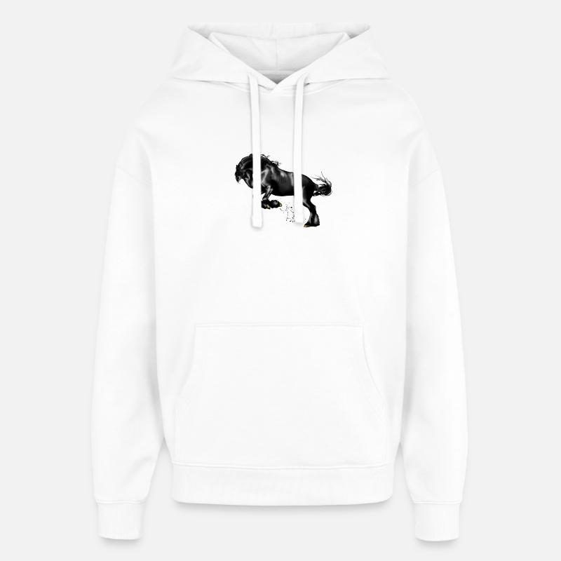 cheval - Sweat à capuche unisexe Stanley/Stella Oversized - blanc