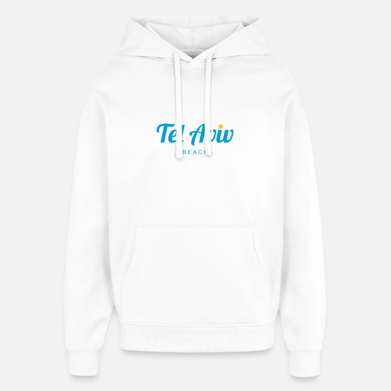 TEL AVIV - Sweat à capuche unisexe Stanley/Stella Oversized - blanc