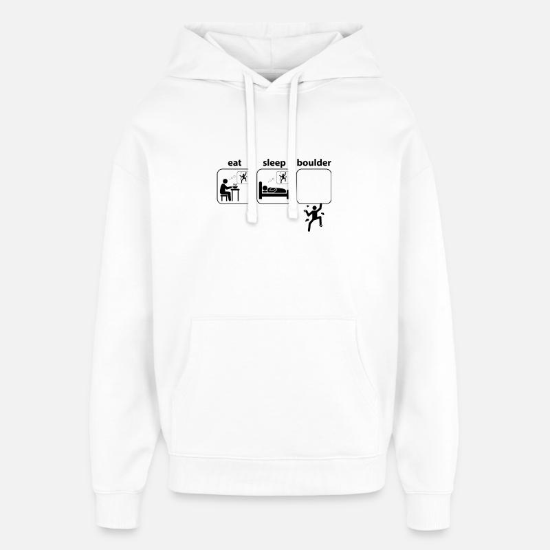 Mange le sommeil Boulder grimpe l'alpinisme - Sweat à capuche unisexe Stanley/Stella Oversized - blanc