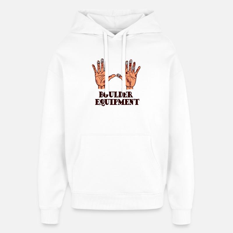 Boulder Bouldering Escalade Alpinisme Escalade - Sweat à capuche unisexe Stanley/Stella Oversized - blanc