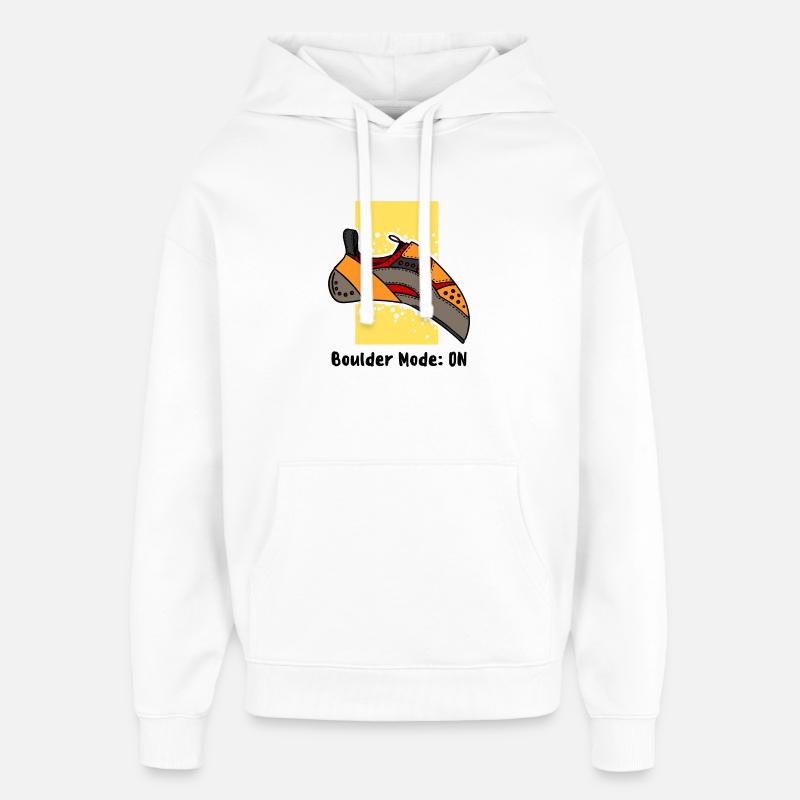 Boulder Boulderer Klettern Felsklettern Bergsport - Oversized Unisex Hoodie von Stanley/Stella - Weiß