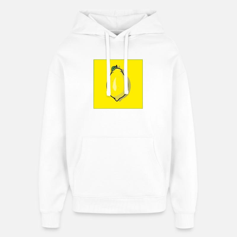 citron citron - Sweat à capuche unisexe Stanley/Stella Oversized - blanc