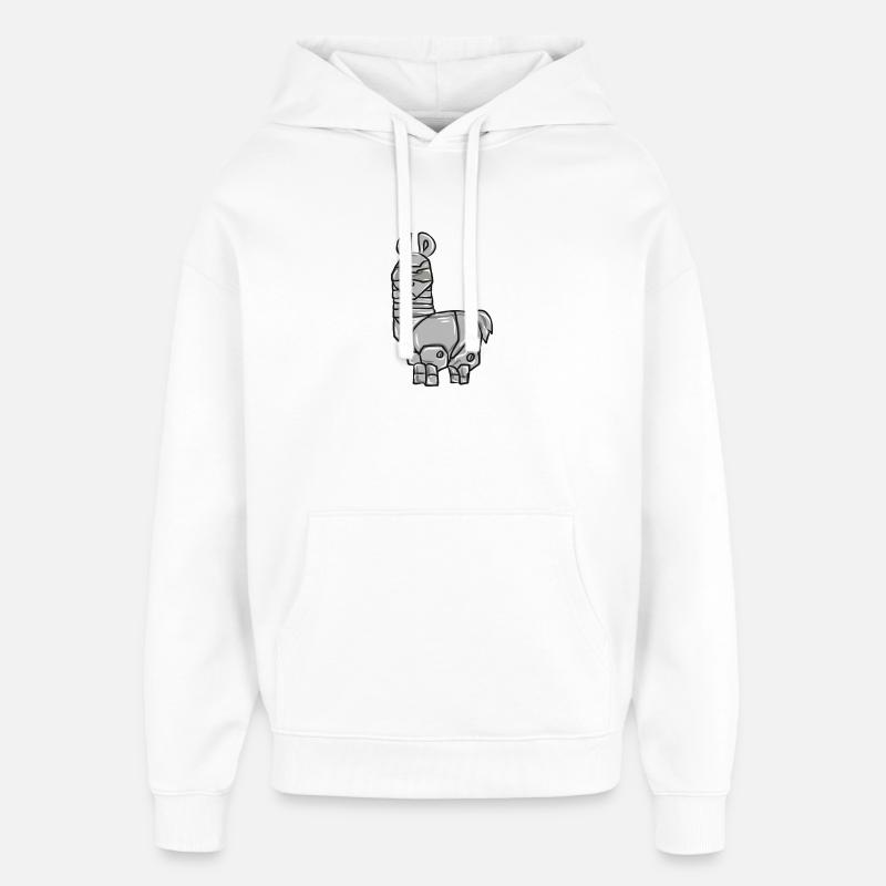 Robo Lama - Sweat à capuche unisexe Stanley/Stella Oversized - blanc