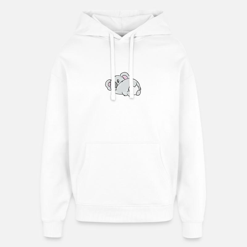 Koala Endormi Héros Câlin - Sweat à capuche unisexe Stanley/Stella Oversized - blanc