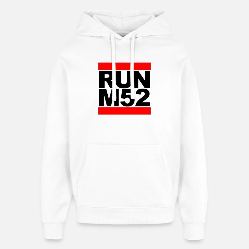 RUN M52 - Sweat à capuche unisexe Stanley/Stella Oversized - blanc