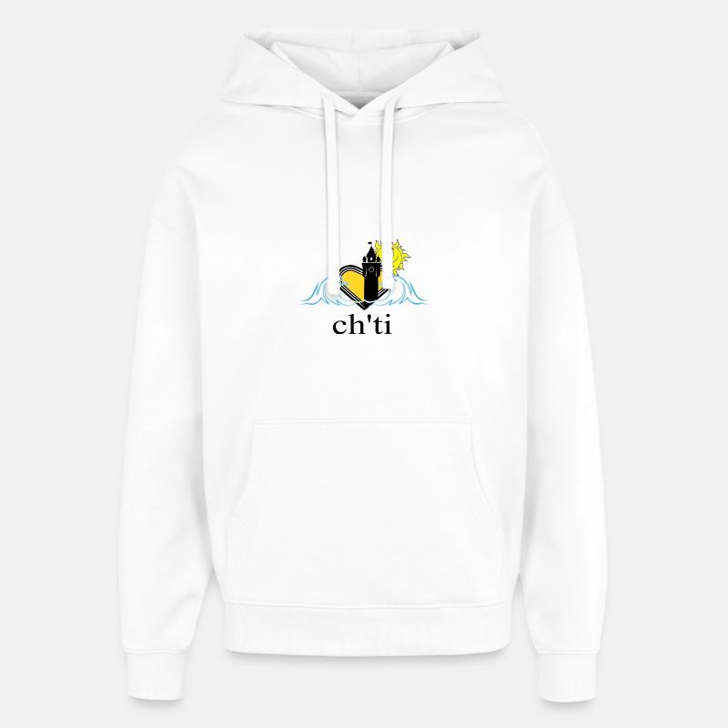 ch'ti - Sweat à capuche unisexe Stanley/Stella Oversized - blanc