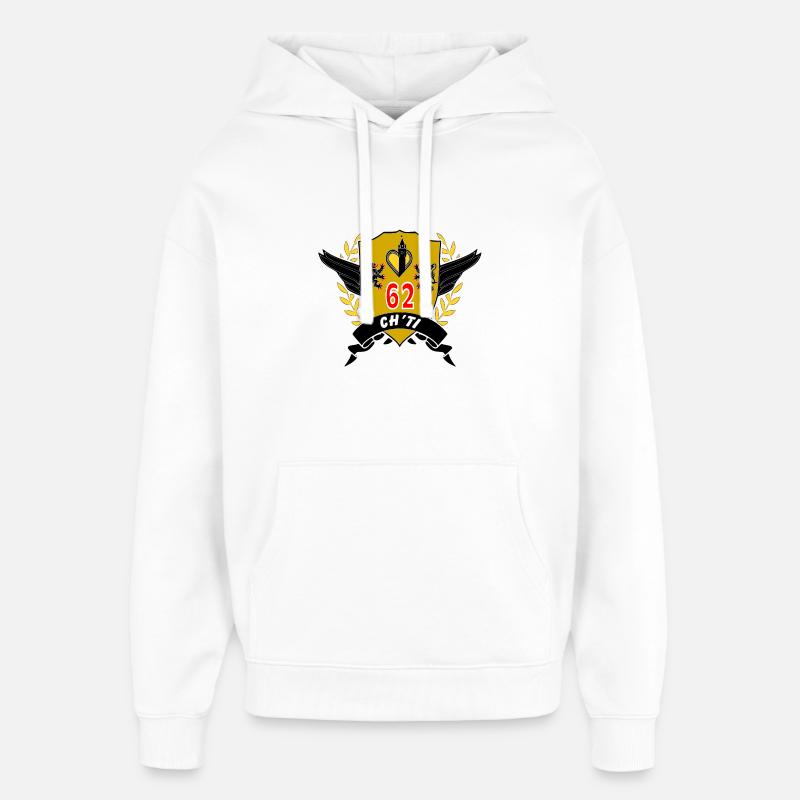 blason ch'ti - Sweat à capuche unisexe Stanley/Stella Oversized - blanc