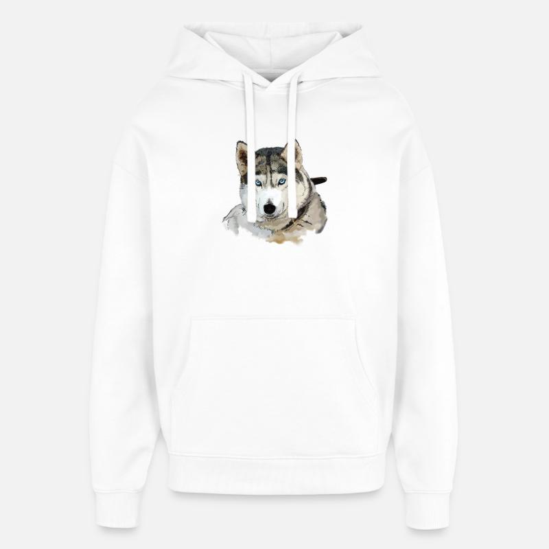Husky - Sweat à capuche unisexe Stanley/Stella Oversized - blanc