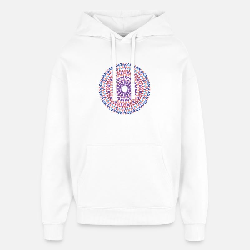 Mandala Mandala - Sweat à capuche unisexe Stanley/Stella Oversized - blanc