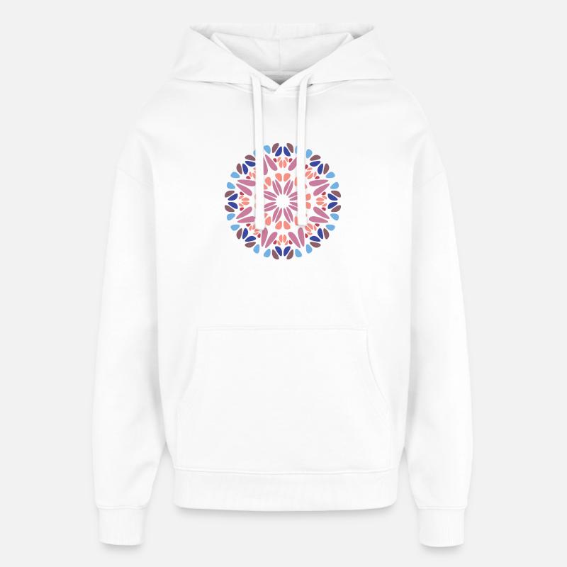 Mandala - Sweat à capuche unisexe Stanley/Stella Oversized - blanc