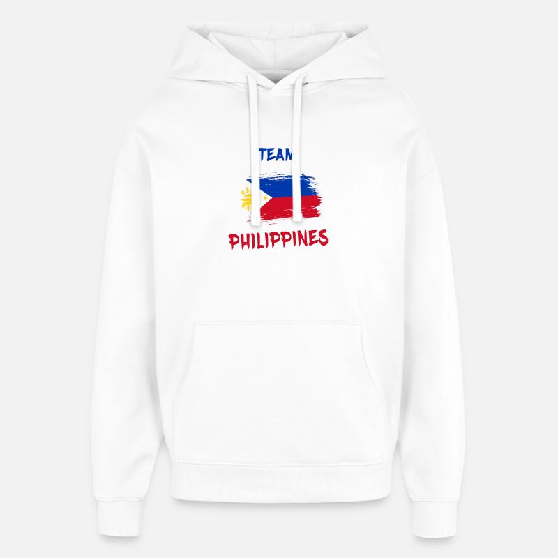 Equipe Philippines / Manille - Sweat à capuche unisexe Stanley/Stella Oversized - blanc