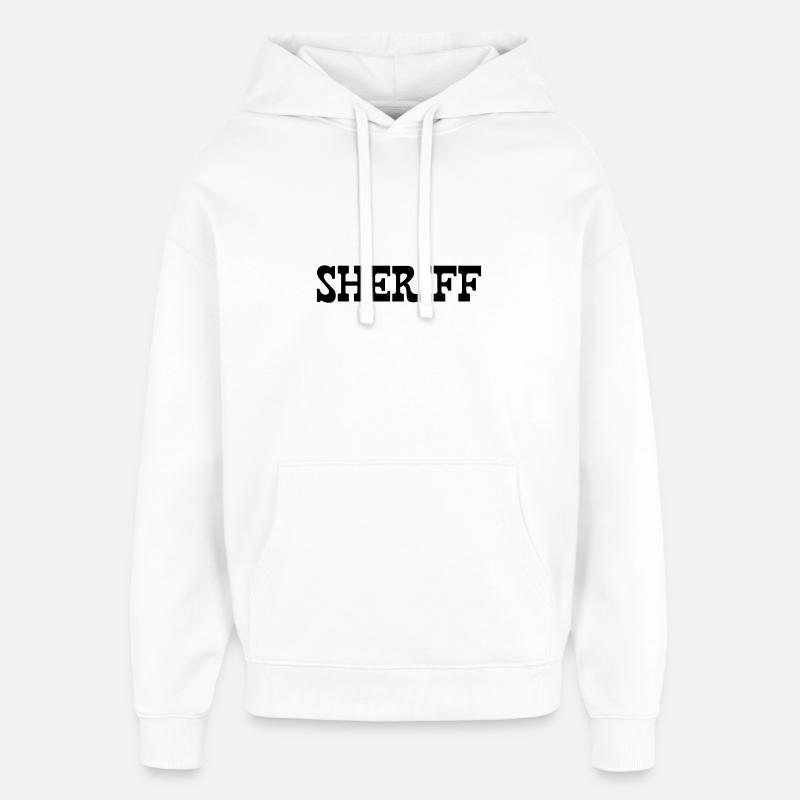 SHERIFF - Sweat à capuche unisexe Stanley/Stella Oversized - blanc