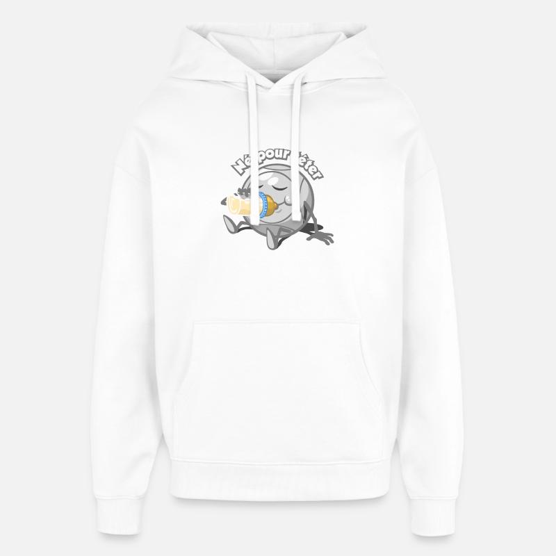 Né pour téter - Sweat à capuche unisexe Stanley/Stella Oversized - blanc