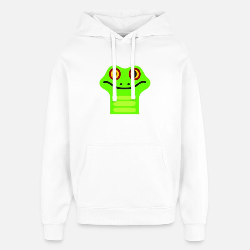 Grenouille mignonne - Sweat à capuche unisexe Stanley/Stella Oversized - blanc
