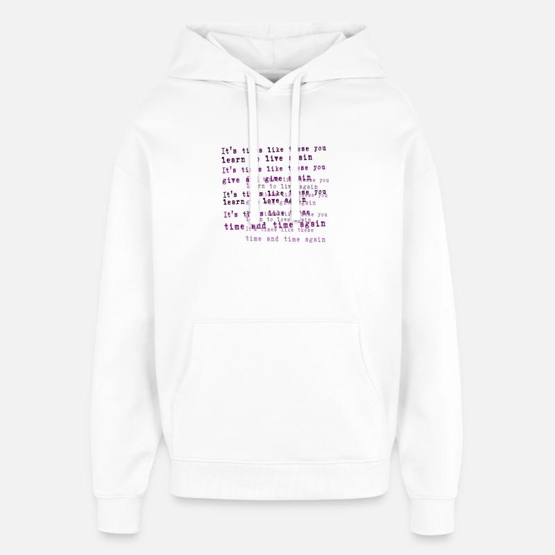 Foo Fighters Lyrik - Oversized Unisex Hoodie von Stanley/Stella - Weiß