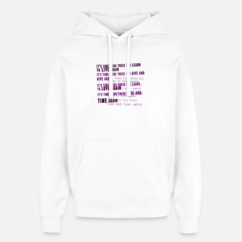 Foo Fighters lyrique - Sweat à capuche unisexe Stanley/Stella Oversized - blanc