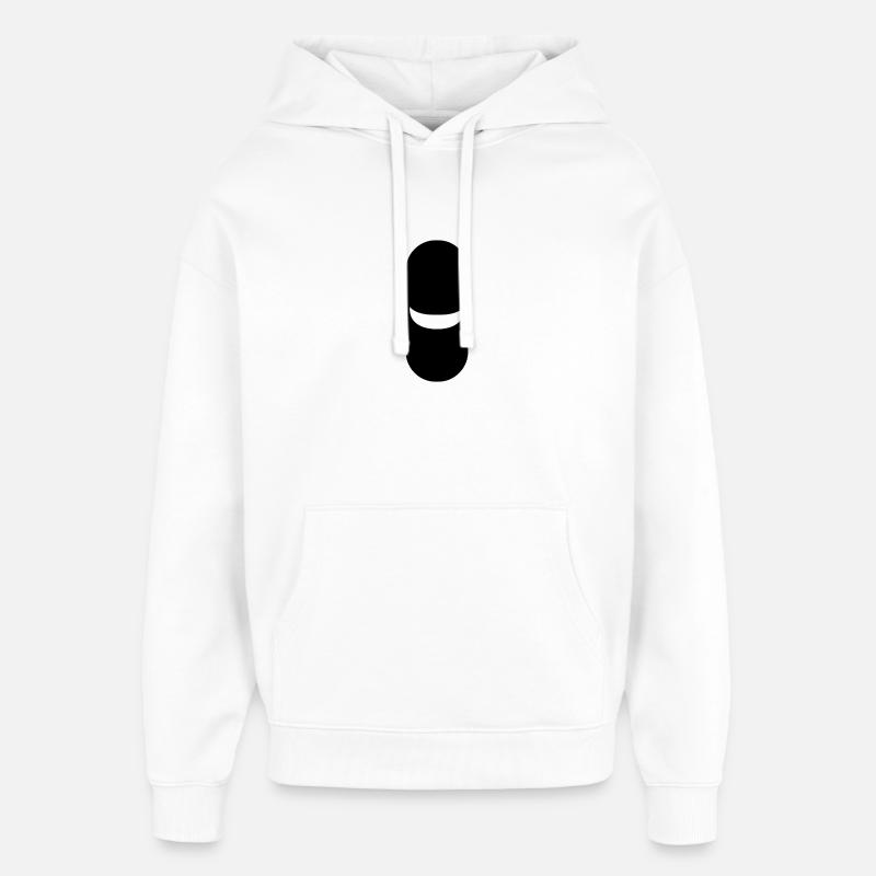 Icône de pilule - Sweat à capuche unisexe Stanley/Stella Oversized - blanc