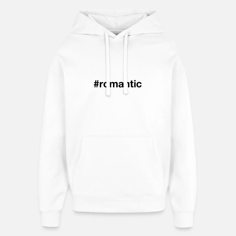 ROMANTIQUE - Sweat à capuche unisexe Stanley/Stella Oversized - blanc