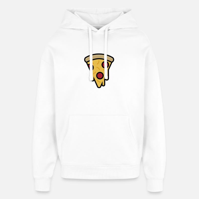 Tranche de pizza - Sweat à capuche unisexe Stanley/Stella Oversized - blanc