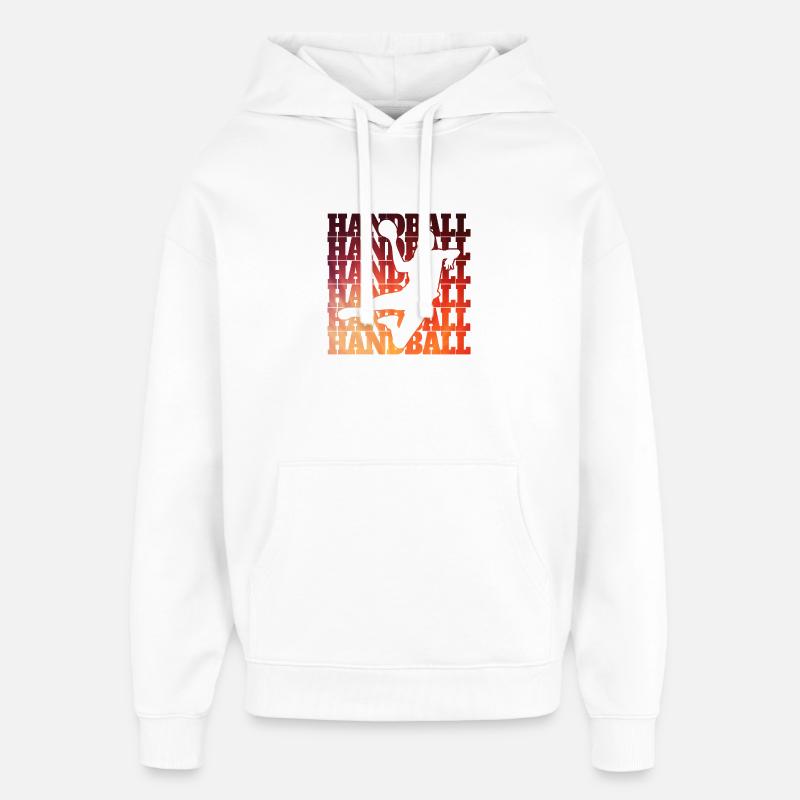 Conception de handball - Sweat à capuche unisexe Stanley/Stella Oversized - blanc