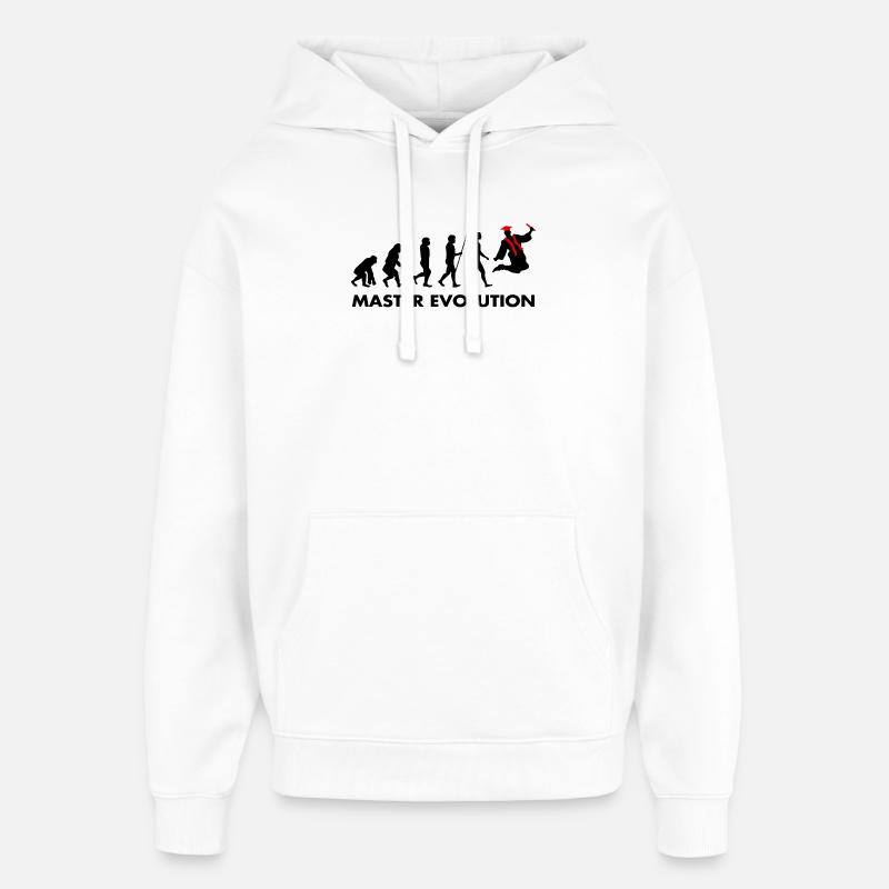 Master evolution exam passed school graduation - Oversized Unisex Hoodie by Stanley/Stella - white