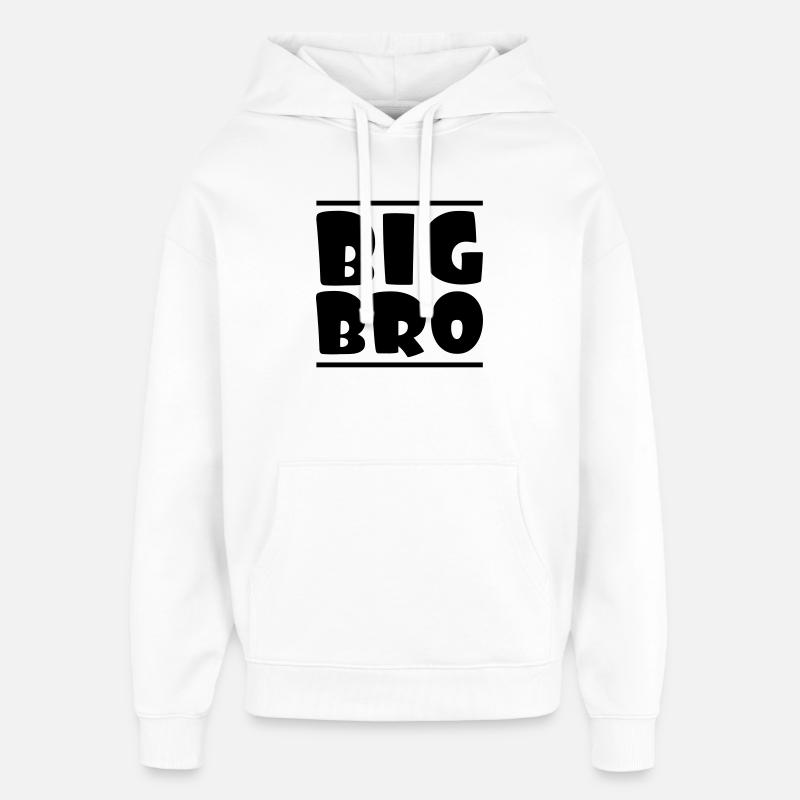 BIG BRO - Sweat à capuche unisexe Stanley/Stella Oversized - blanc