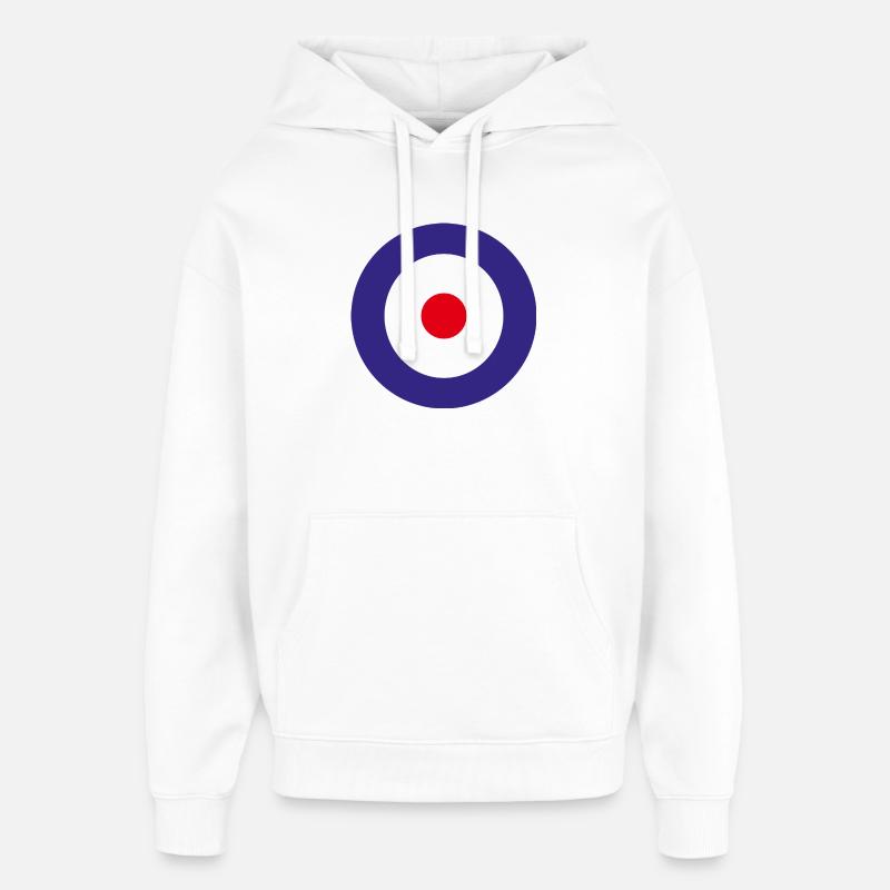 Bouclier d'aviation Angleterre - Sweat à capuche unisexe Stanley/Stella Oversized - blanc